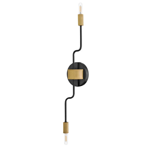 Austen Double Adjustable Sconce Black
