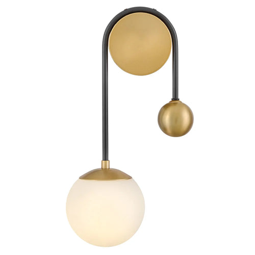 Auggie Single Globe Sconce Black
