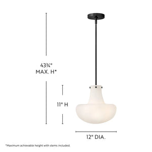 Molly Medium Pendant Black