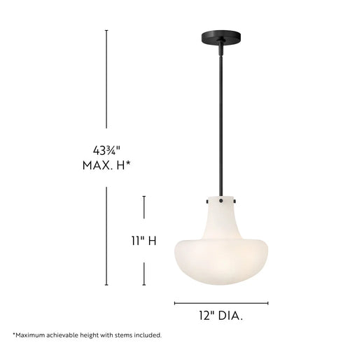 Molly Medium Pendant Black