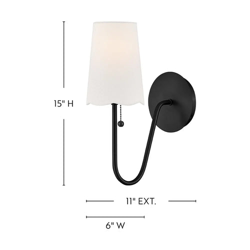 Bliss Sconce Black