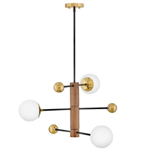 Auggie Adjustable Chandelier Brass