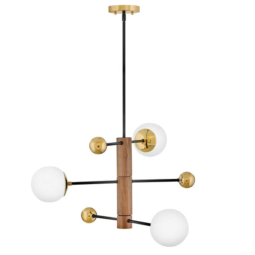 Auggie Adjustable Chandelier Brass