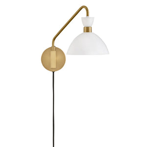 Simon Medium Single Sconce Matte White
