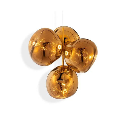 Melt Led Small Chandelier Gold