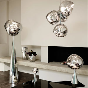 Melt Slim Cone Floor Light Silver