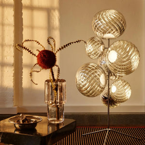 Whirl Floor Chandelier Silver