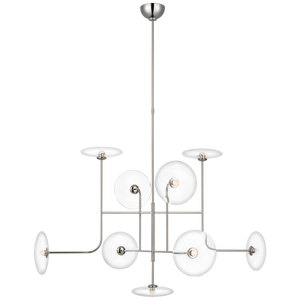 Calvino X-Large Arched Chandelier Nickel