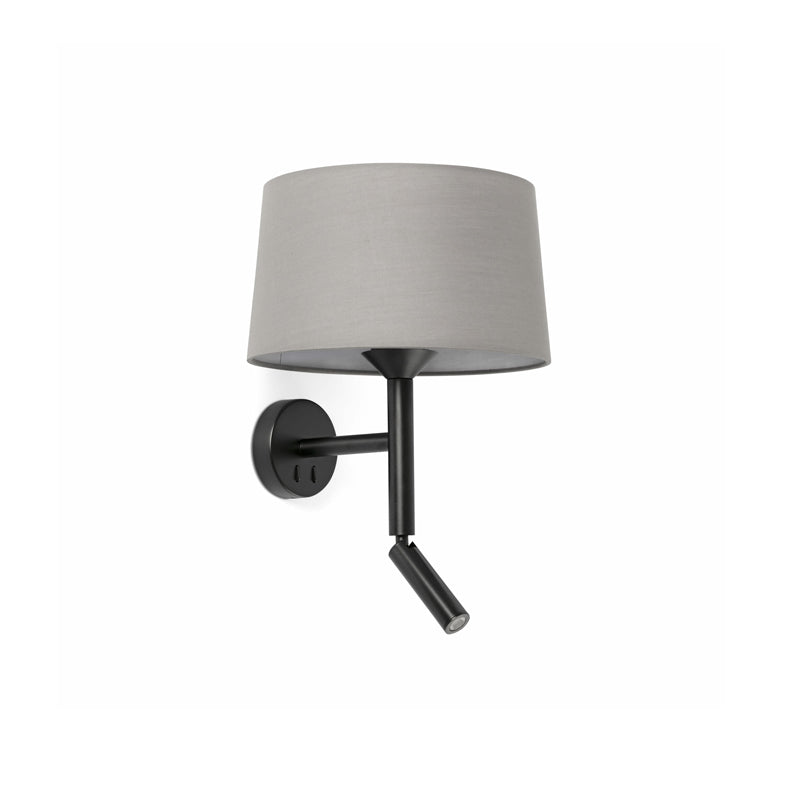 Windsor Aplique Con Lector Negro/Gris