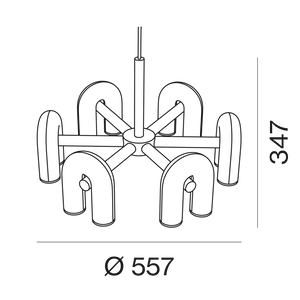 Cirkus Large Chandelier Grey