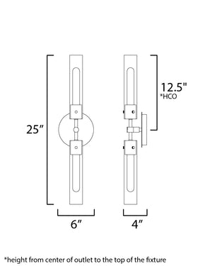 Equilibrium 2 Light Wall Sconce