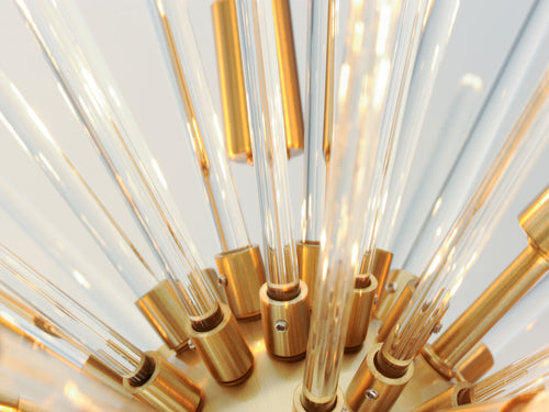 Polaris 12 Light Chandelier Satin Brass