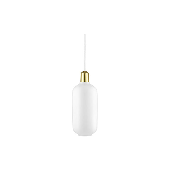 Amp Lamp Large White/Brass