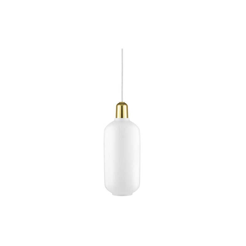 Amp Lamp Large White/Brass