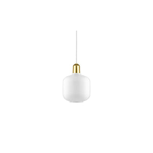 Amp Lamp Small White/Brass