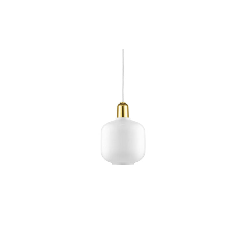 Amp Lamp Small White/Brass