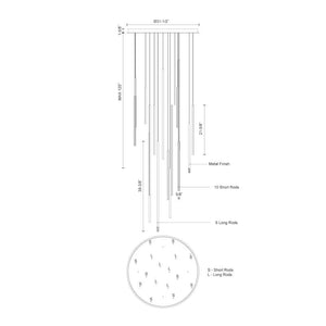 Chute Chandelier Large Black
