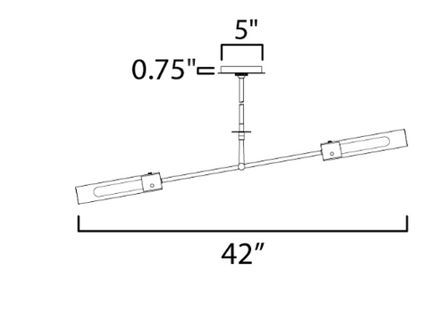 Equilibrium 2 Light Pendant Black