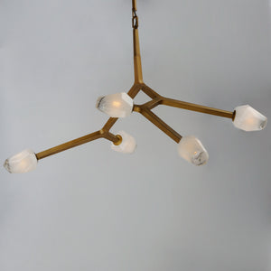 Blossom 5 Light Pendant Brass