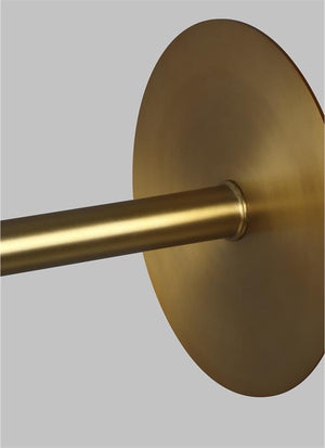 Nodes Large Linear Chandelier Brass