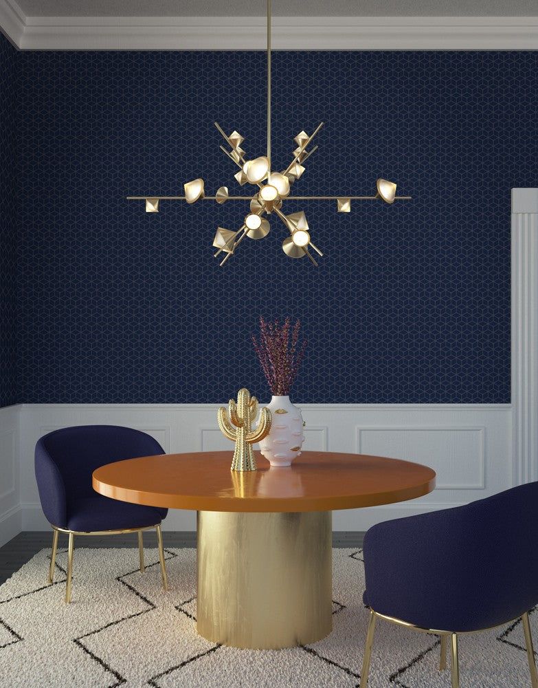 Geode L Chandelier Gold