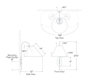 Kinsley Large Articulating Brass