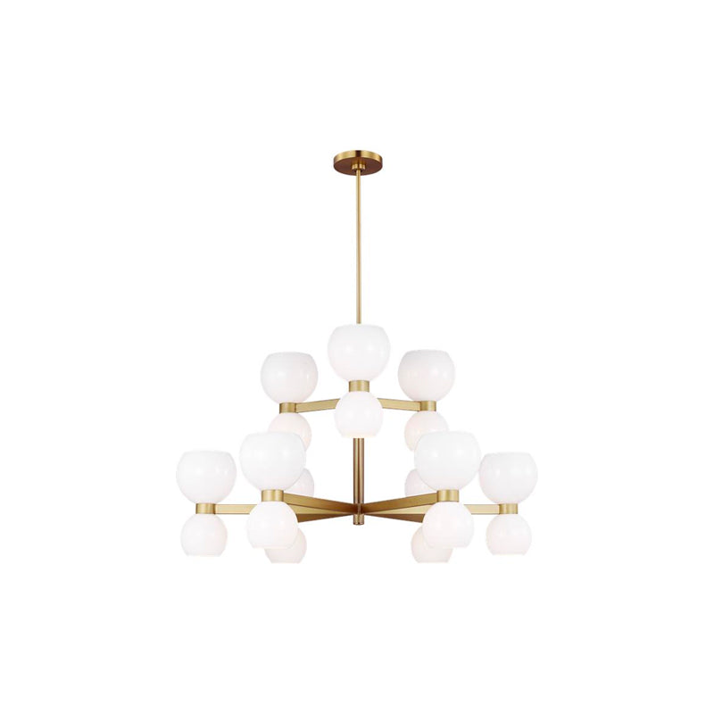 Londyn Medium Chandelier Milk White Glass