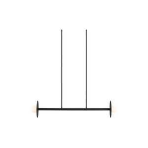 Nodes Medium Linear Chandelier Black