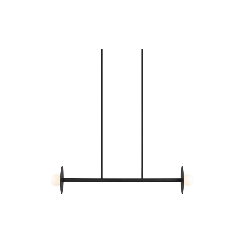 Nodes Medium Linear Chandelier Black