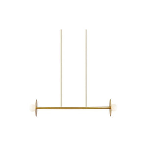 Nodes Medium Linear Chandelier Brass