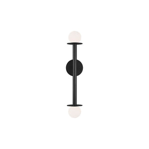 Nodes Double Sconce Black