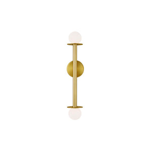 Nodes Double Sconce Brass