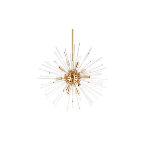 Polaris 12 Light Chandelier Satin Brass
