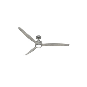 Ventilador de Techo Park View Exterior con luz LED 72 pulgadas Niquel Mate