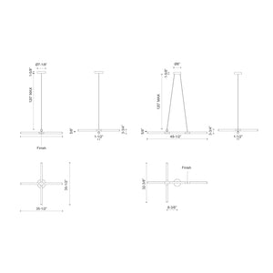 Akari L Chandelier Black